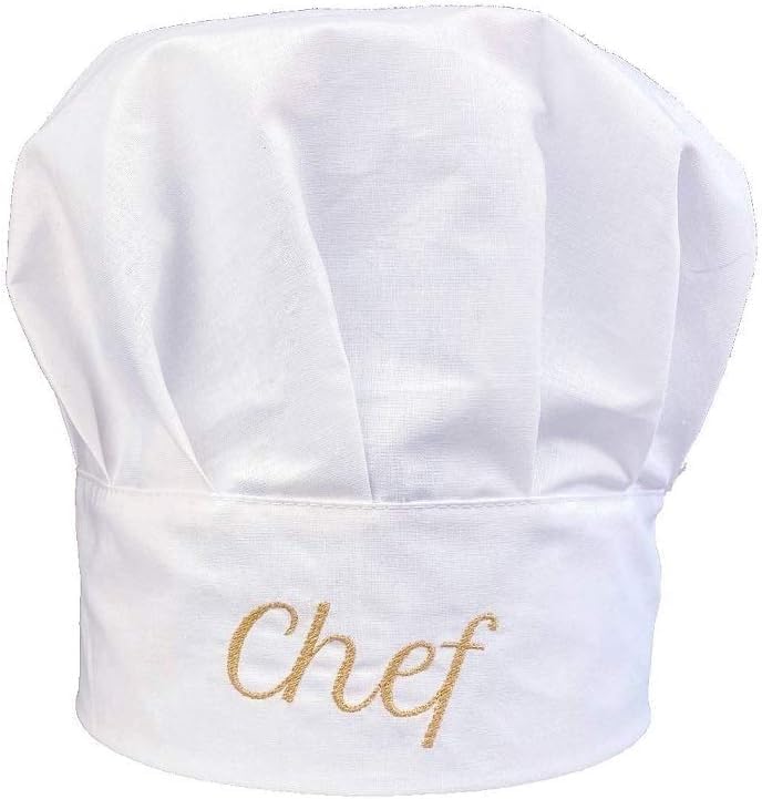 Ulteptus Chef Hat - Embroidered with Chef Lettering, Black & White, Male & Female - Image 2